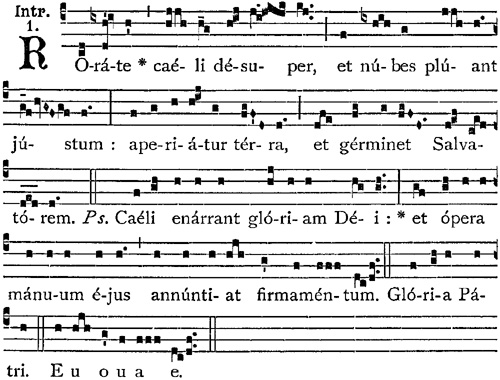 Sheet music of Rorate Caeli